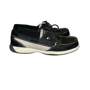 Sperry Women’s Black and White Top Siders size 10M